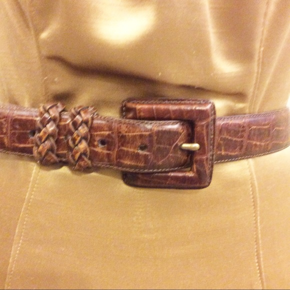 Brighton Brown Croco-Embossed Geniune Leather Belt main image 4